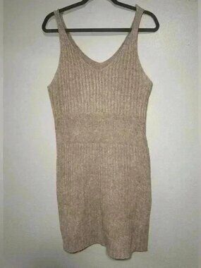 Womens Knit Ribbed V Neck Sleeveless Bodyco